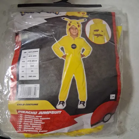 PIKACHU JUMPSUIT CHILD COSTUME – 4/6 YEARS (110 CM) – AMSCAN