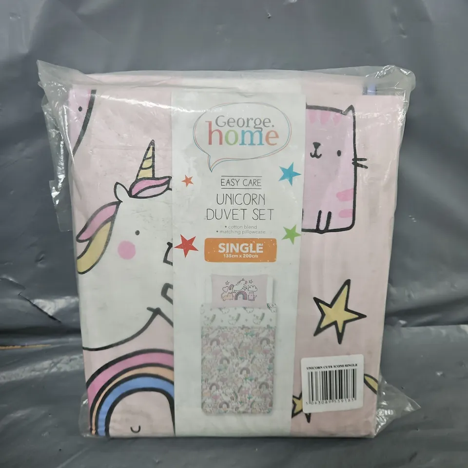 14 UNICORN DUVET SETS IN PINK MULTI - SINGLE