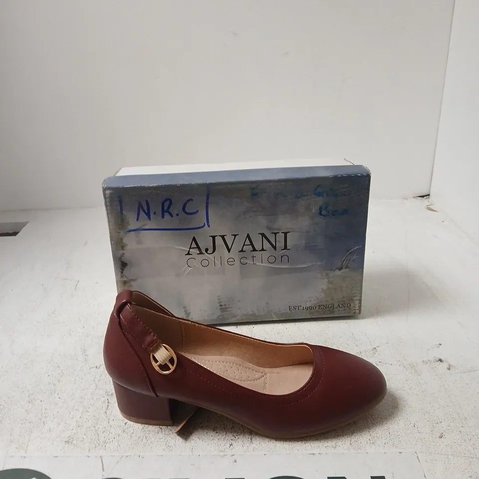 AJVANI COLLECTION BURGUNDY PU WOMEN’S COURT SHOES, UK 5 (EU 38)