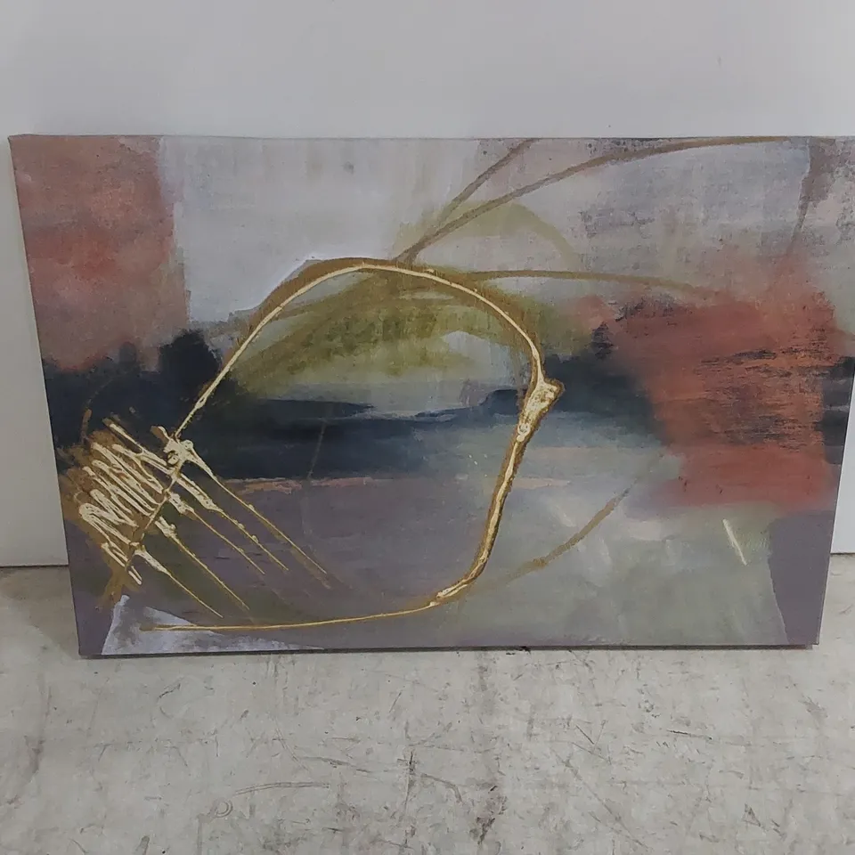 BOXED CANVAS PAINTING BURNISHED LOOPS I BY JENNIFER GOLDBERGER (1 BOX)