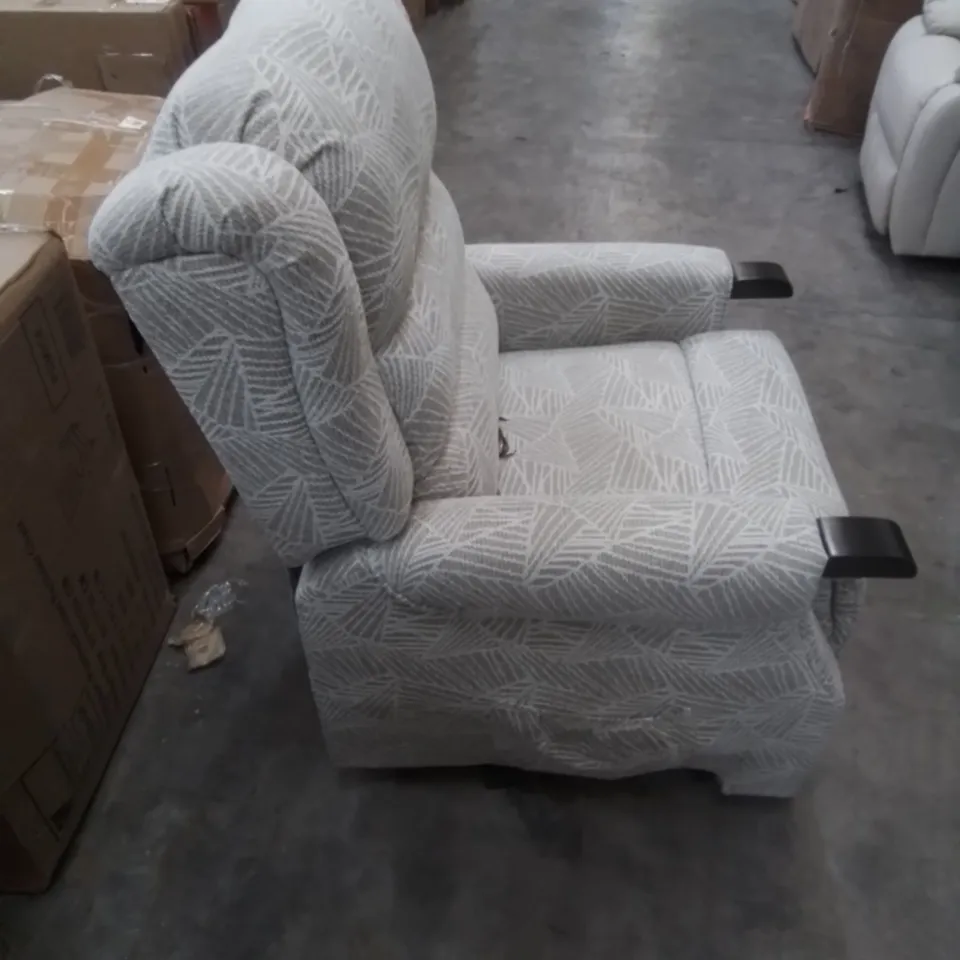 DESIGNER POWER RECLINING FABRIC EASY CHAIR 