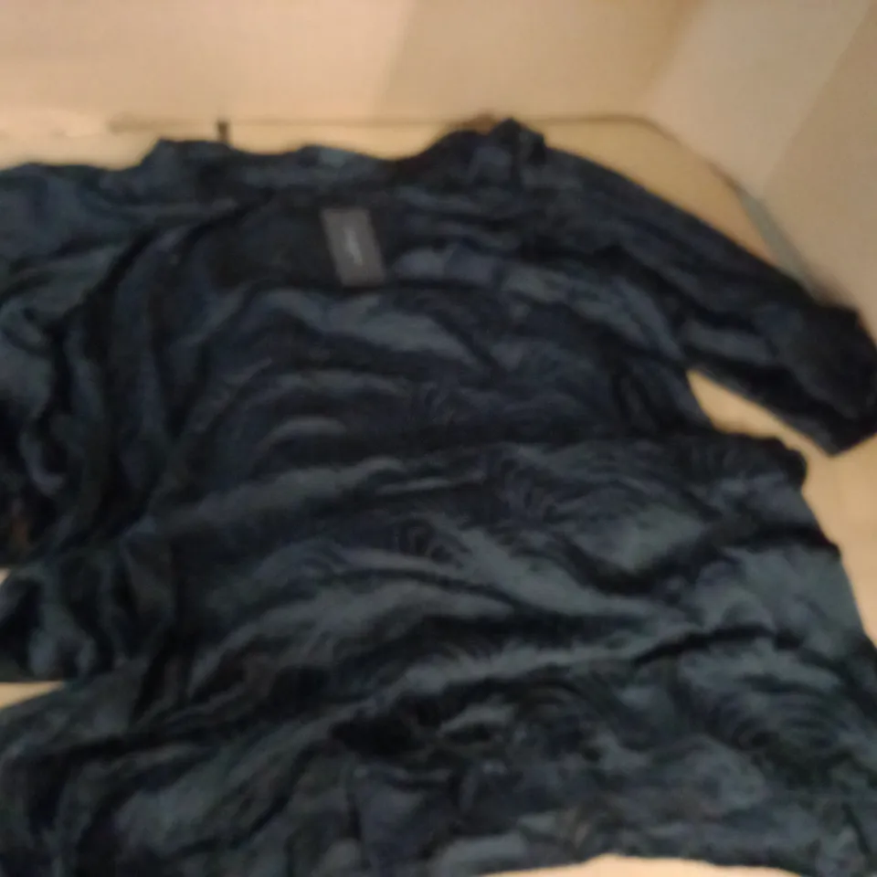 LIVE UNLIMITED ZEBRA BURNOUT KAFTAN MIDI DRESS INBLACK - UK 28