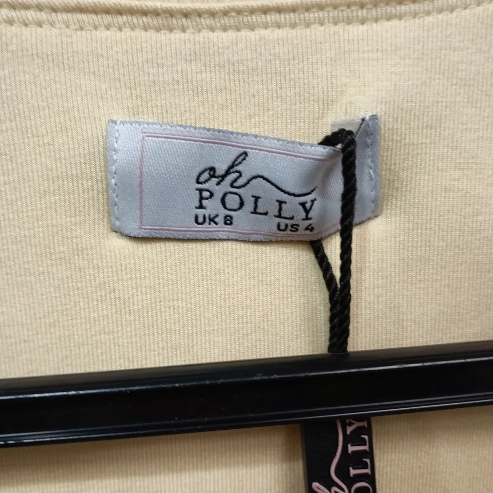 OH POLLY CREAM SLEEVELESS MAXI DRESS UK 8 (US 4)