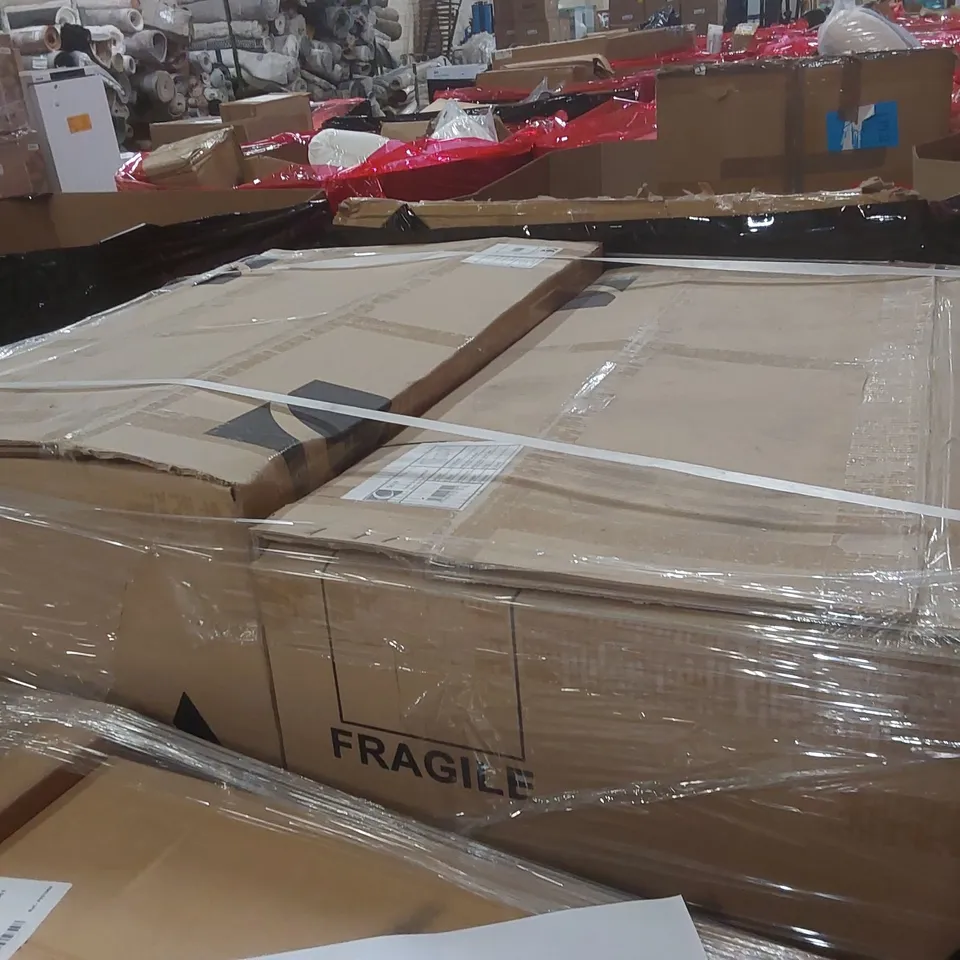 PALLET CONTAINING A LARGE QUANTITY OF ASSORTED BATHROOM FURNITURE PARTS INCLUDING: SAVENA SINGLE DRAWER VANITY BASES