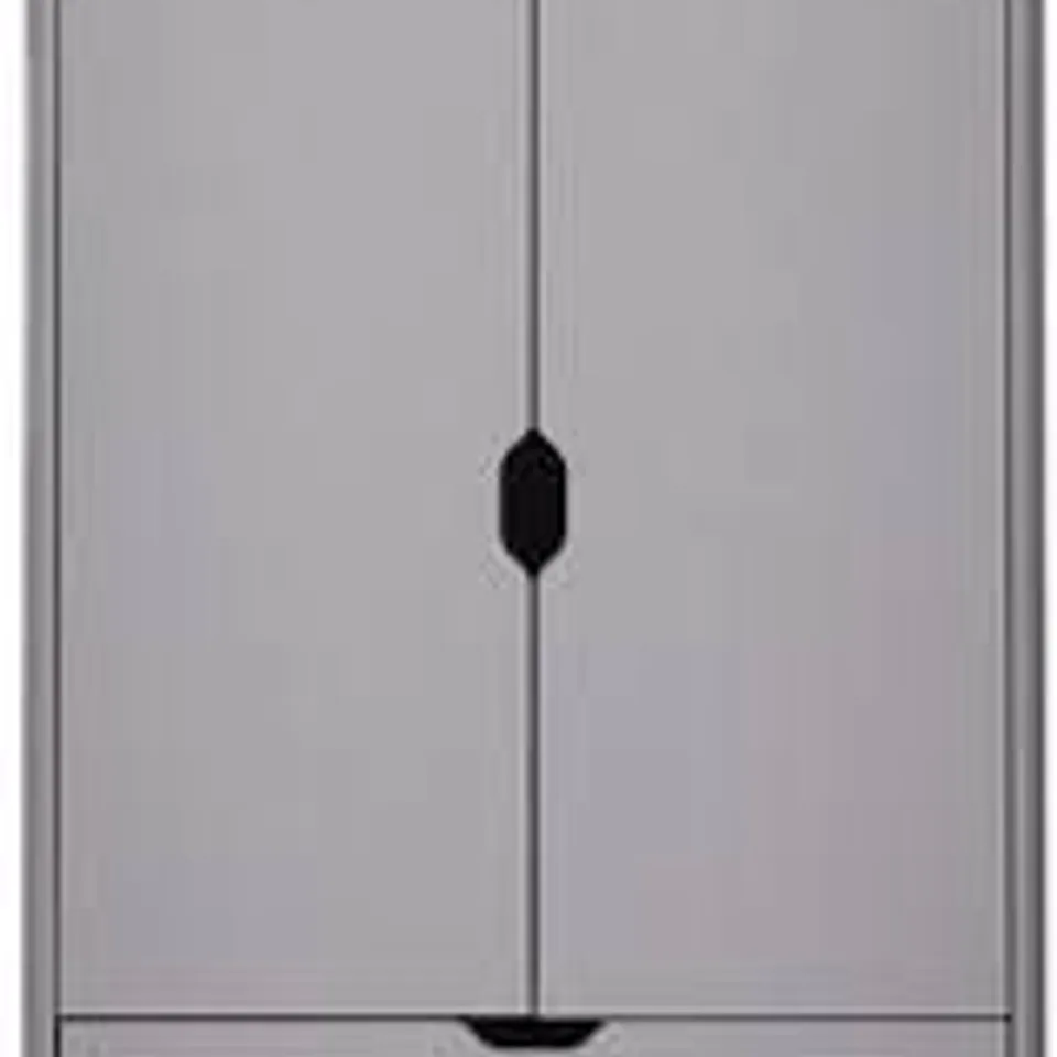 BOXED GRADE 1 ASPEN 2 DOOR, 2 DRAWER WARDROBE - GREY OAK EFFECT (2 BOXES)