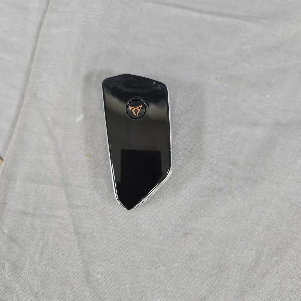 CUPRA BORN CAR KEY FOB – BLACK WITH SILVER TRIM, 3 BUTTONS (LOCK/UNLOCK/TRUNK)