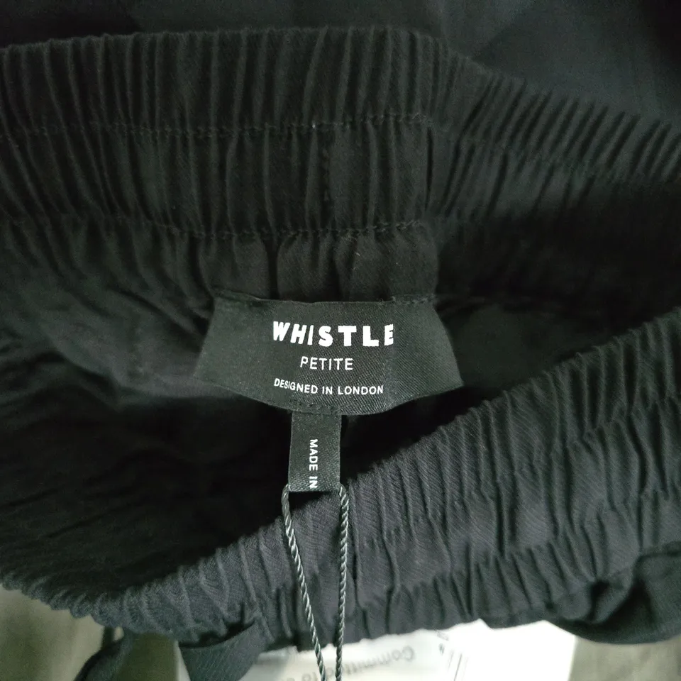 WHISTLES TIE WAIST TROUSERS IN BLACK - UK 8