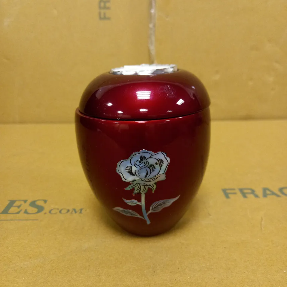 URNS UK CREMATION ASHES CANDLE KEEPSAKE ESKDALE ROSE RED