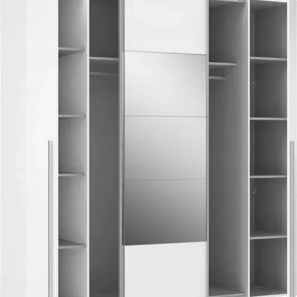 BOXED WHITE MIRROR WARDROBE (5BOXES)