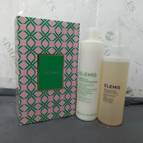 BOXED ELEMIS GIFT SET TO INCLUDE BATH & SHOWER MILK (300ml), REHYDRATING GINSENG TONER (200ml)