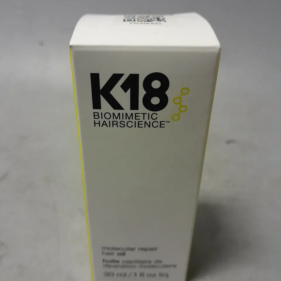 BOXED AND SEALED K18 MOLECULAR REPAIR HAIR OIL (30ml)