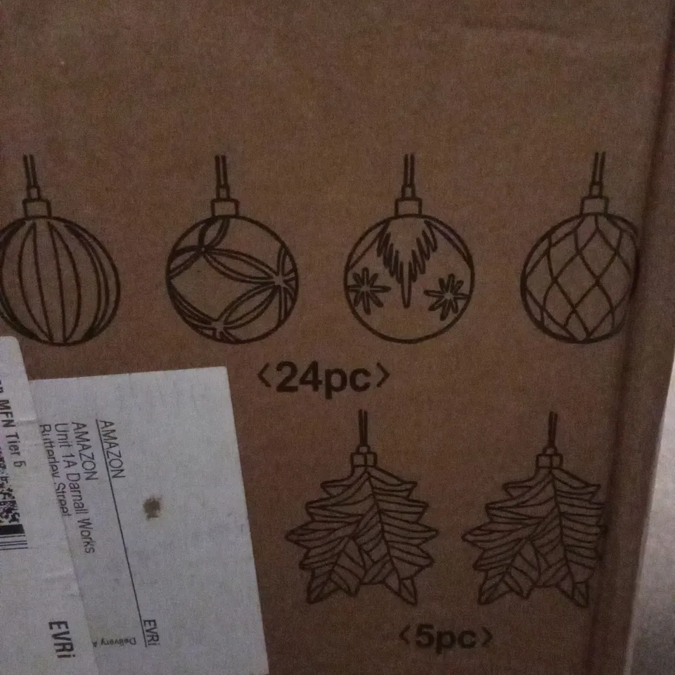 BOX OF XMAS DECORATIONS 