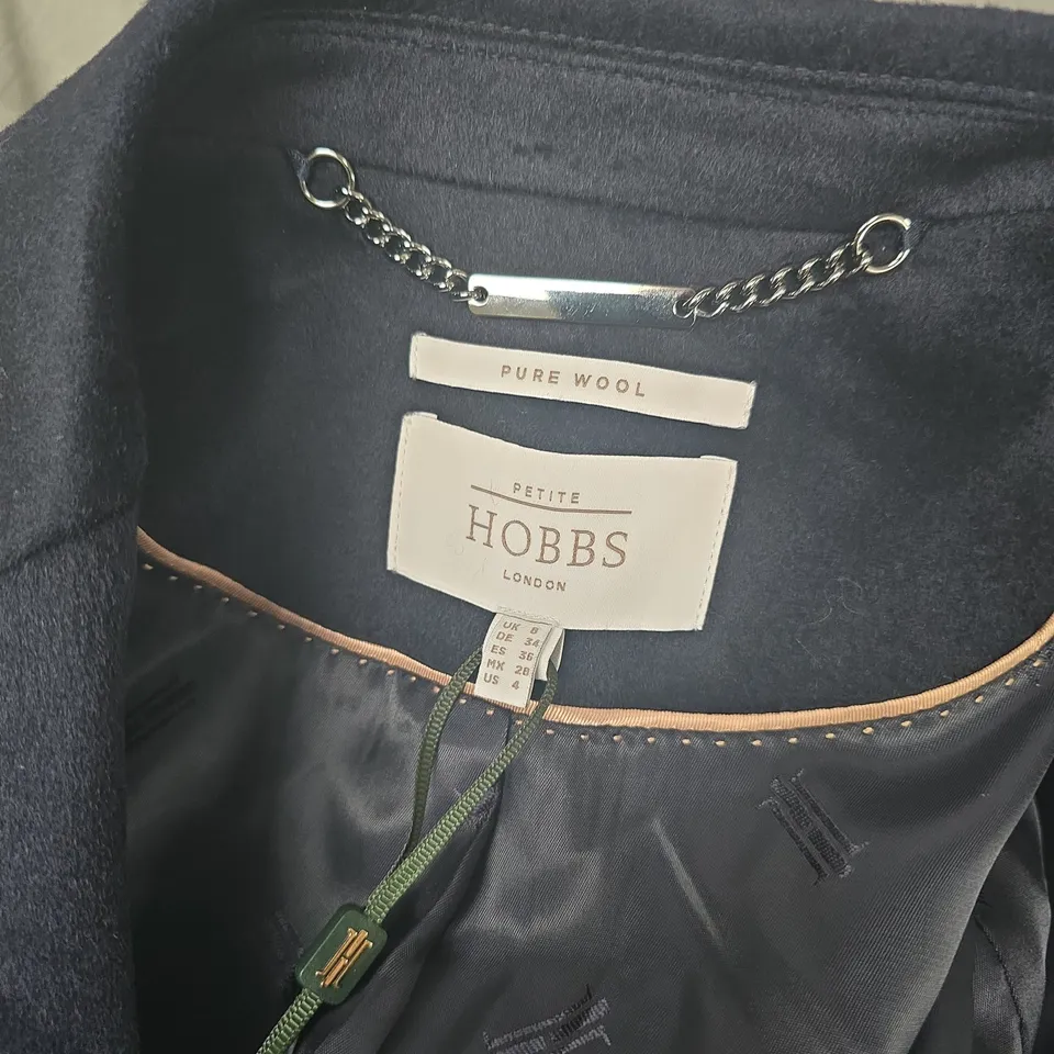 HOBBS LONDON PETITE CAVENDISH COAT IN NAVY - UK P8