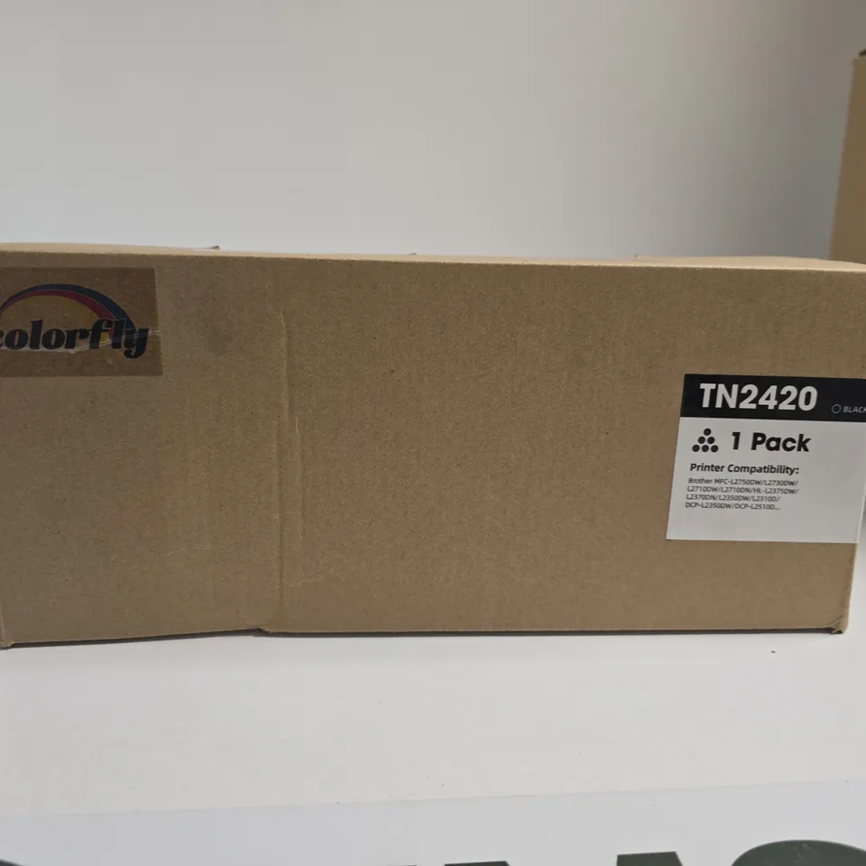 BOX OF APPROXIMATELY 10 ASSORTED PRINTER CARTRIDGES INCLUDING PREMIUM REPLACEMENT COMPATIBLE TONER CARTRIDGE, KYDO TONER CARTRIDGE AND COLORFLY BLACK TONER CARTRIDGE