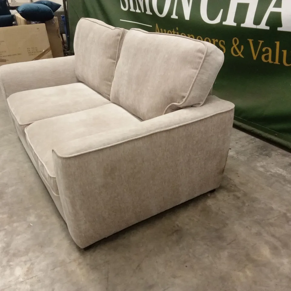 HARLOW 2 SEATER STANDARD BACK FABRIC SOFA - NATURAL RRP £599