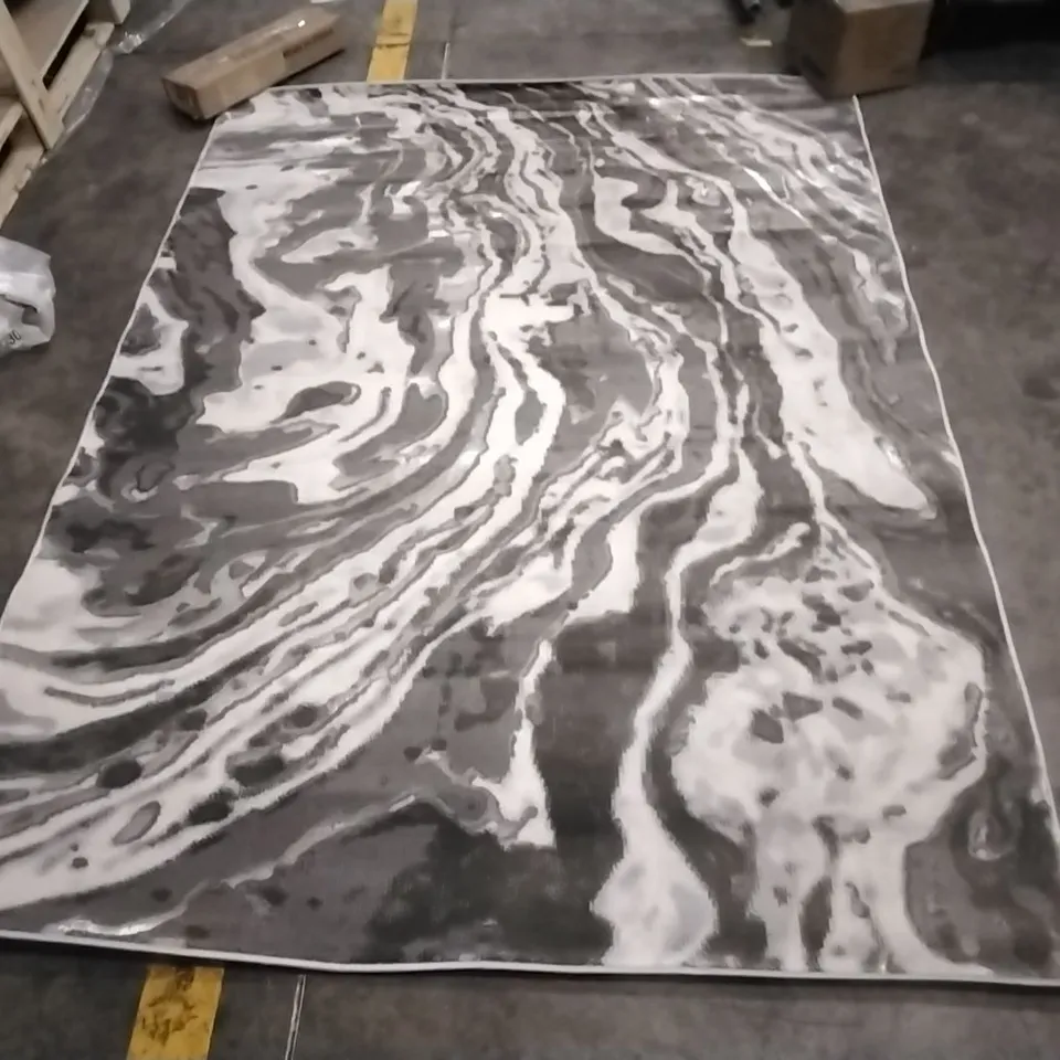 KOROVIA AREA RUG MACHINE WOVEN RECTANGULAR GREY APPROXIMATELY 160X220CM 