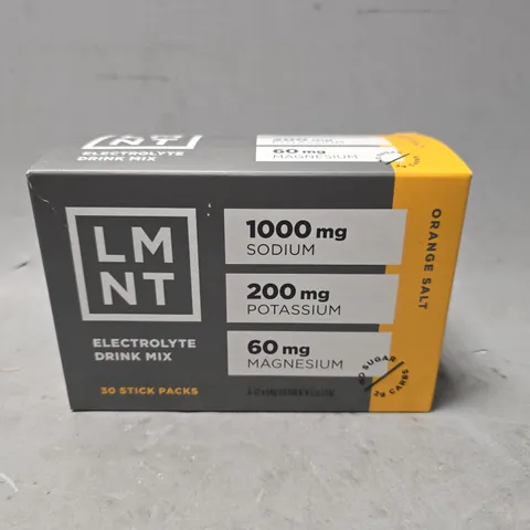 SEALED LMNT ELECTROLYTE DRINK MIX ORANGE SALT 30 STICK PACKS