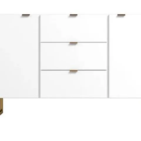 BRAND NEW BOXED OUT & OUT SEATTLE WHITE LARGE MODERN SIDEBOARD - 135CM