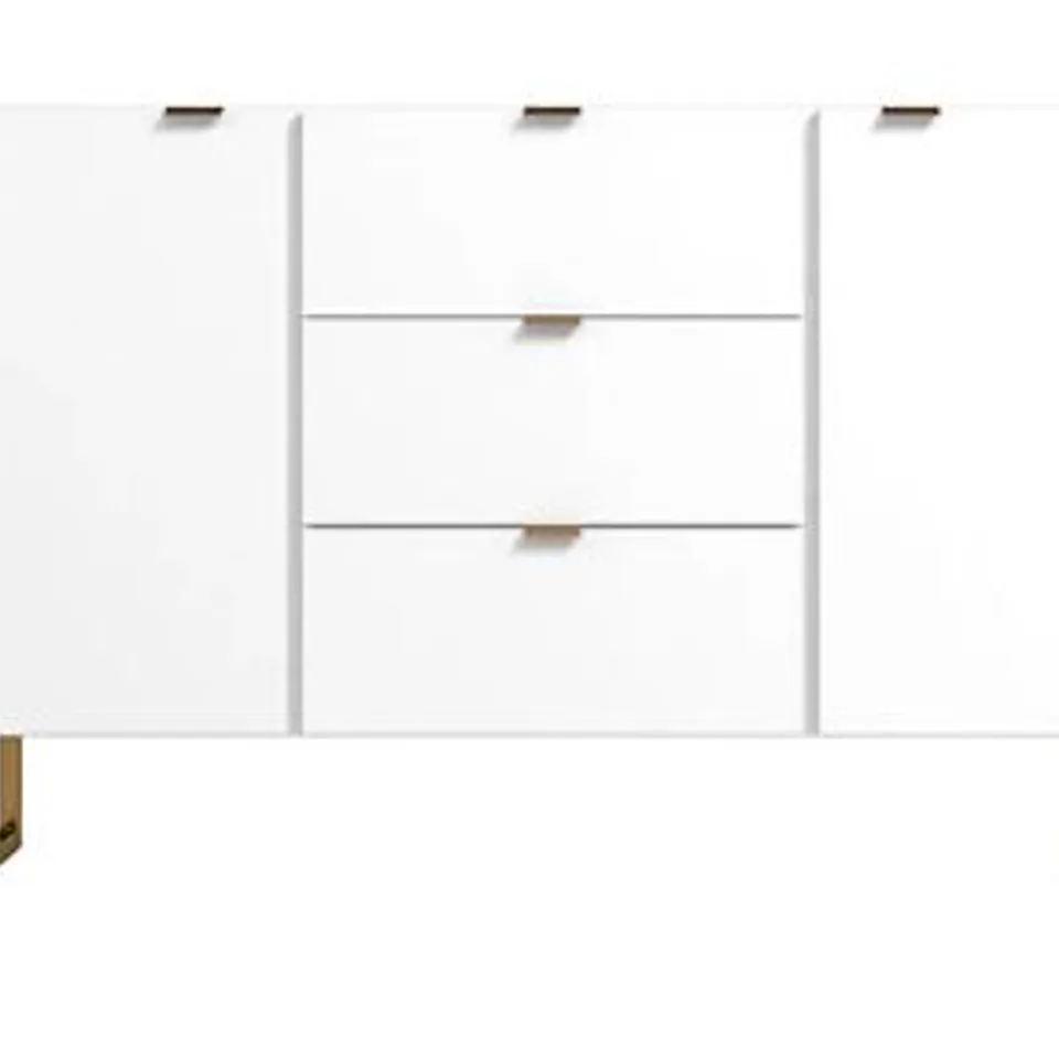 BRAND NEW BOXED OUT & OUT SEATTLE WHITE LARGE MODERN SIDEBOARD - 135CM
