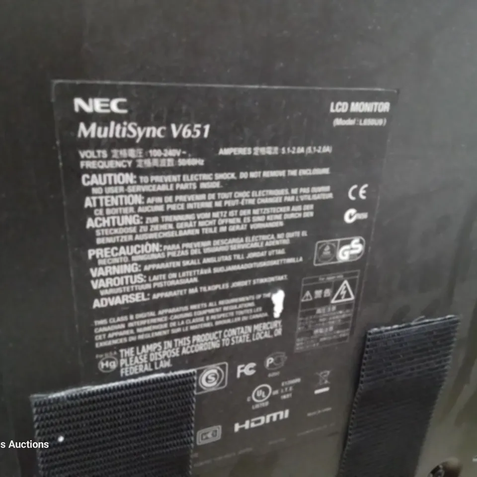 NEC 65" LCD MONITOR V651
