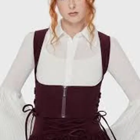 BRAND NEW BAGGED KILLSTAR VIOLETS BALLAD UNDERBUST CORSET IN MAUVE - S