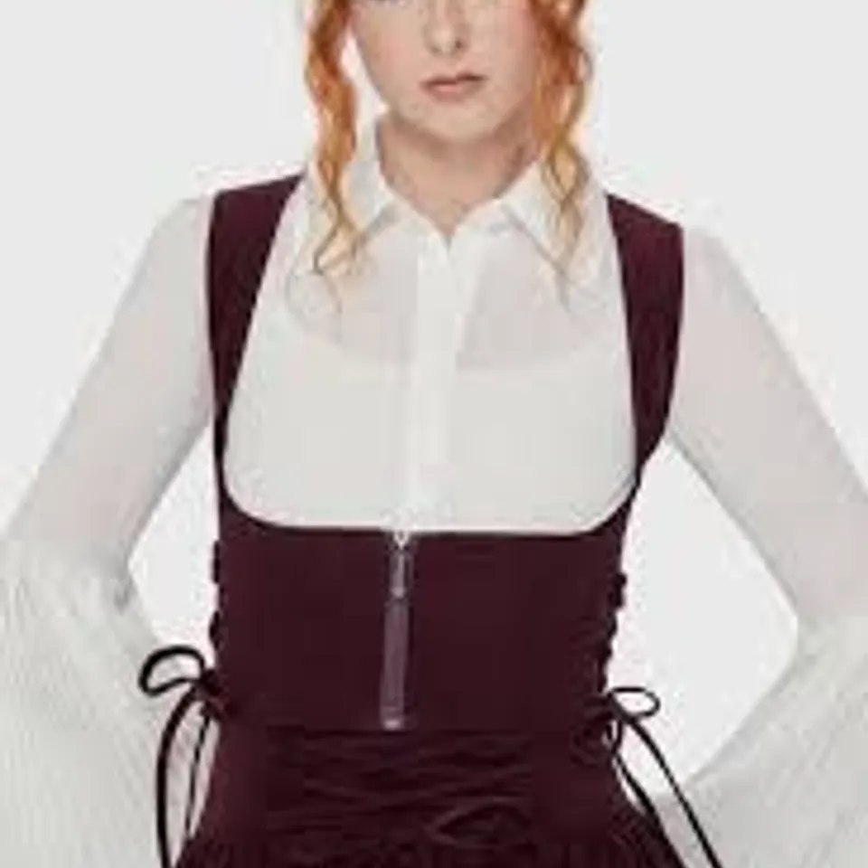 BRAND NEW BAGGED KILLSTAR VIOLETS BALLAD UNDERBUST CORSET IN MAUVE - S