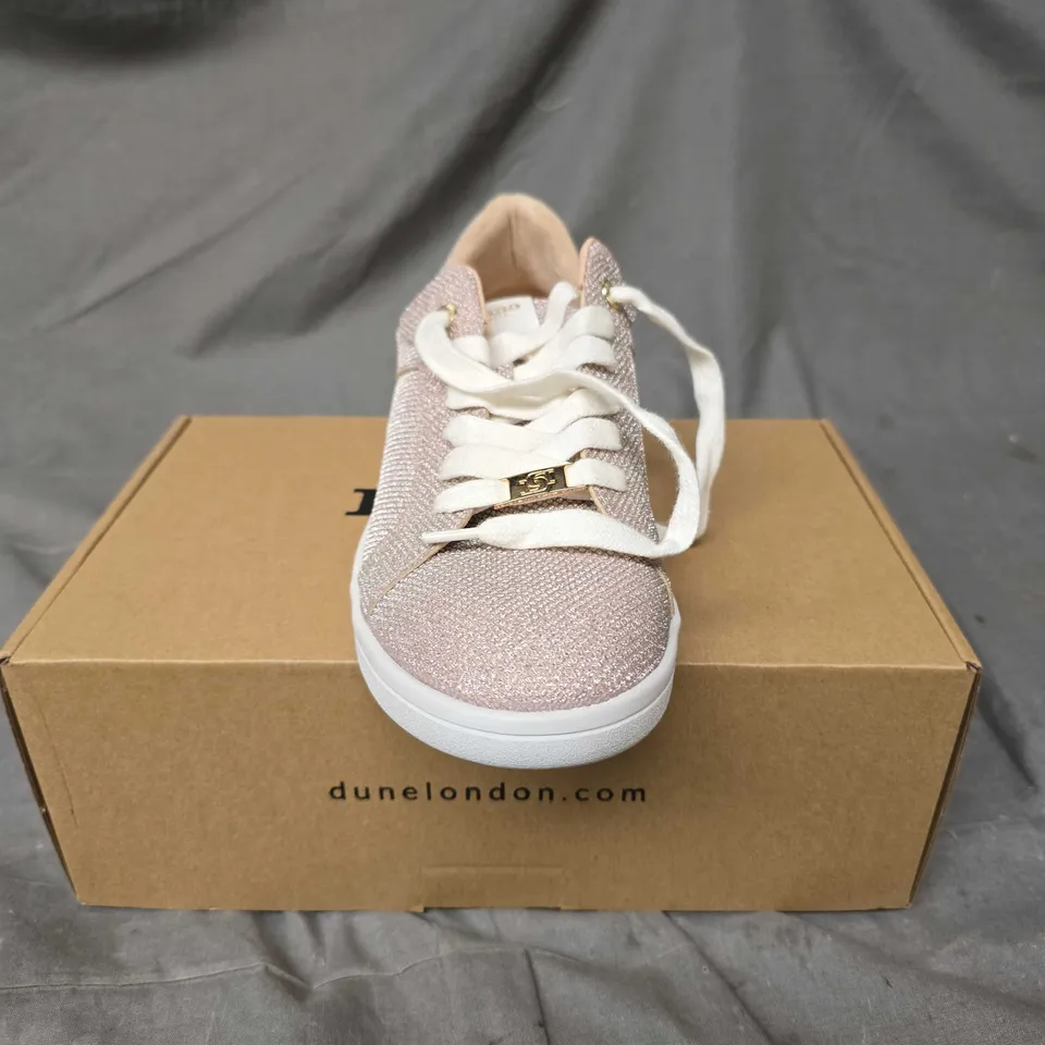 BOXED PAIR OF DUNE LONDON ENDURIN SLIMSOLE TRAINERS - 7