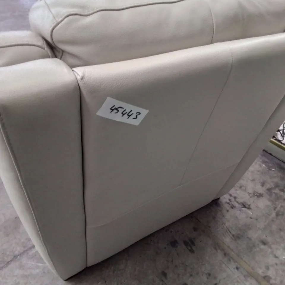 QUALITY ITALIAN DESIGNER DEGANO EASY CHAIR CREAM LEATHER 