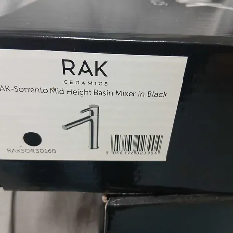 RAK SORRENTO MID HEIGHT BASIN MIXER IN BLACK