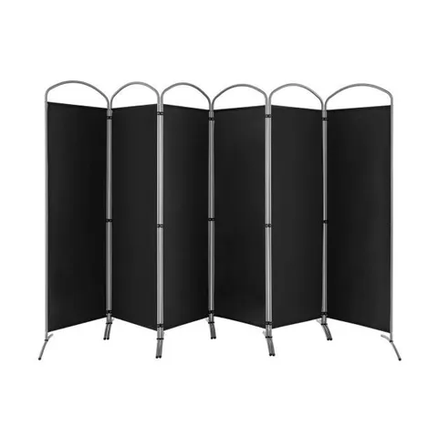 BOXED COSTWAY 6-PANEL ROOM DIVIDER FOLDING PRIVACY SCREEN FABRIC WALL DIVIDER 331 X 188cm