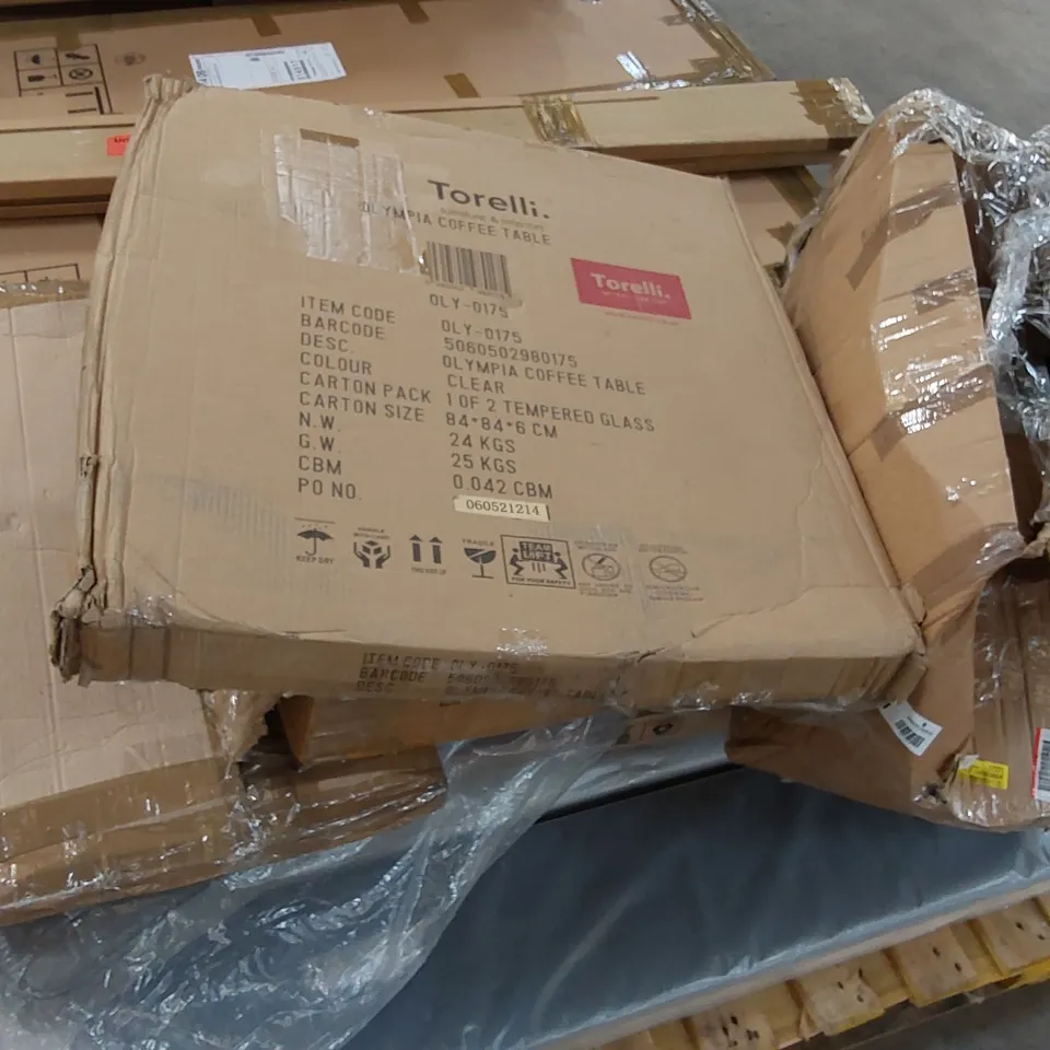 PALLET OF ASSORTED FURNITURE PARTS/CONSUMER PRODUCTS 