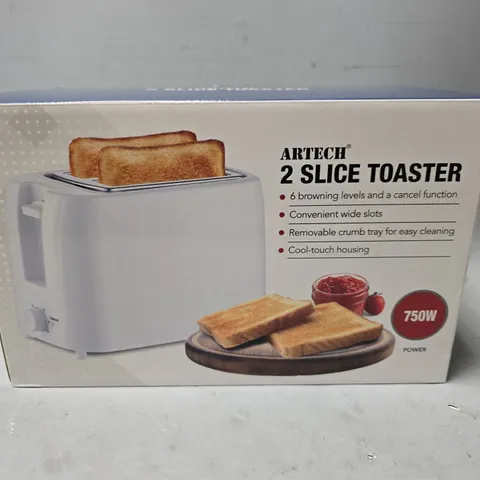BOXED ARTECH 2 SLICE TOASTER 