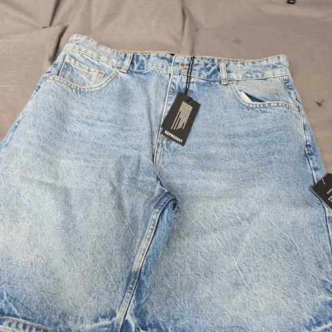 REPRESENT TAILORED DENIM SHORTS IN BLUE - 34