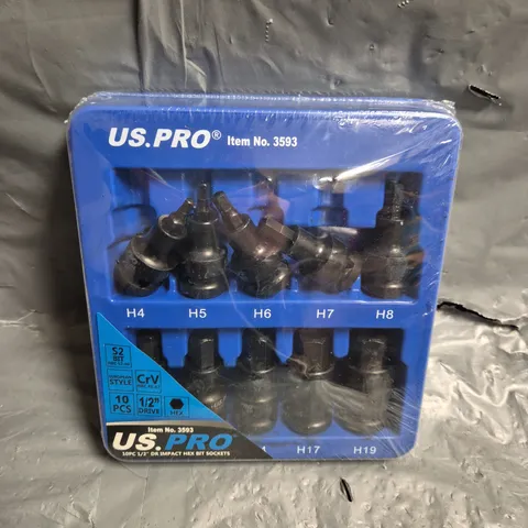 SEALED US.PRO 10PC 1/2" DR IMPACT HEX BIT SOCKETS