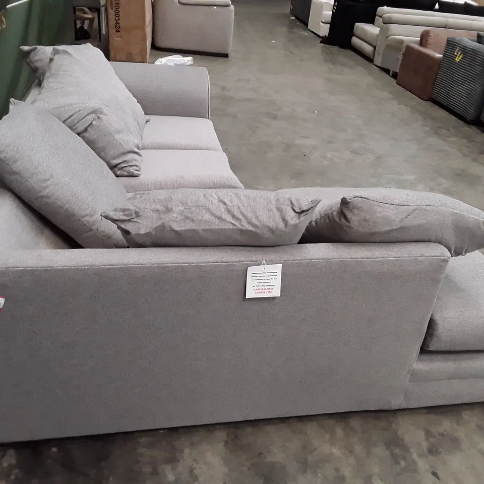 QUALITY DESIGNER ELLARI MISSY CORNER SOFA - GREY FABRIC 
