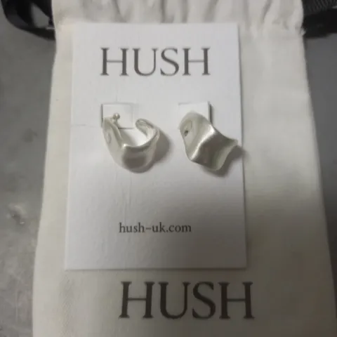 HUSH TALLY HOOP SILVER EARRING