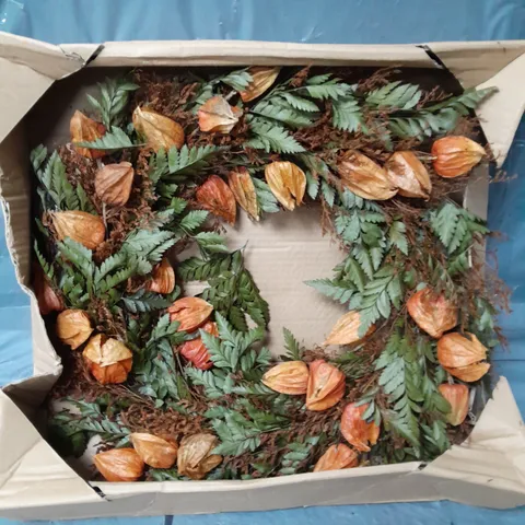 DRY FLOWER WREATH RUST 460MM