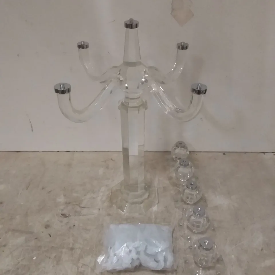 BOXED JULIEN MACDONALD CRYSTAL CANDELABRA CANDLE HOLDER 