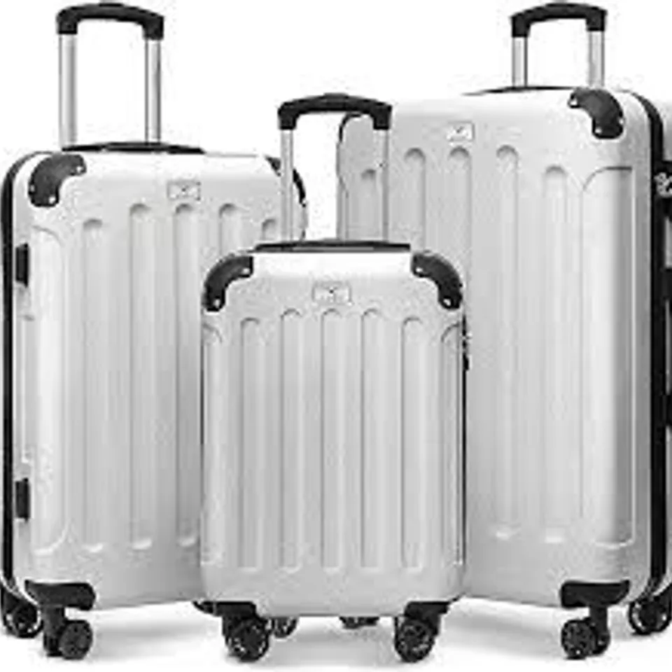 BOXED LUGG 3PCS SKYWANDER LUGGAGE SET WHITE