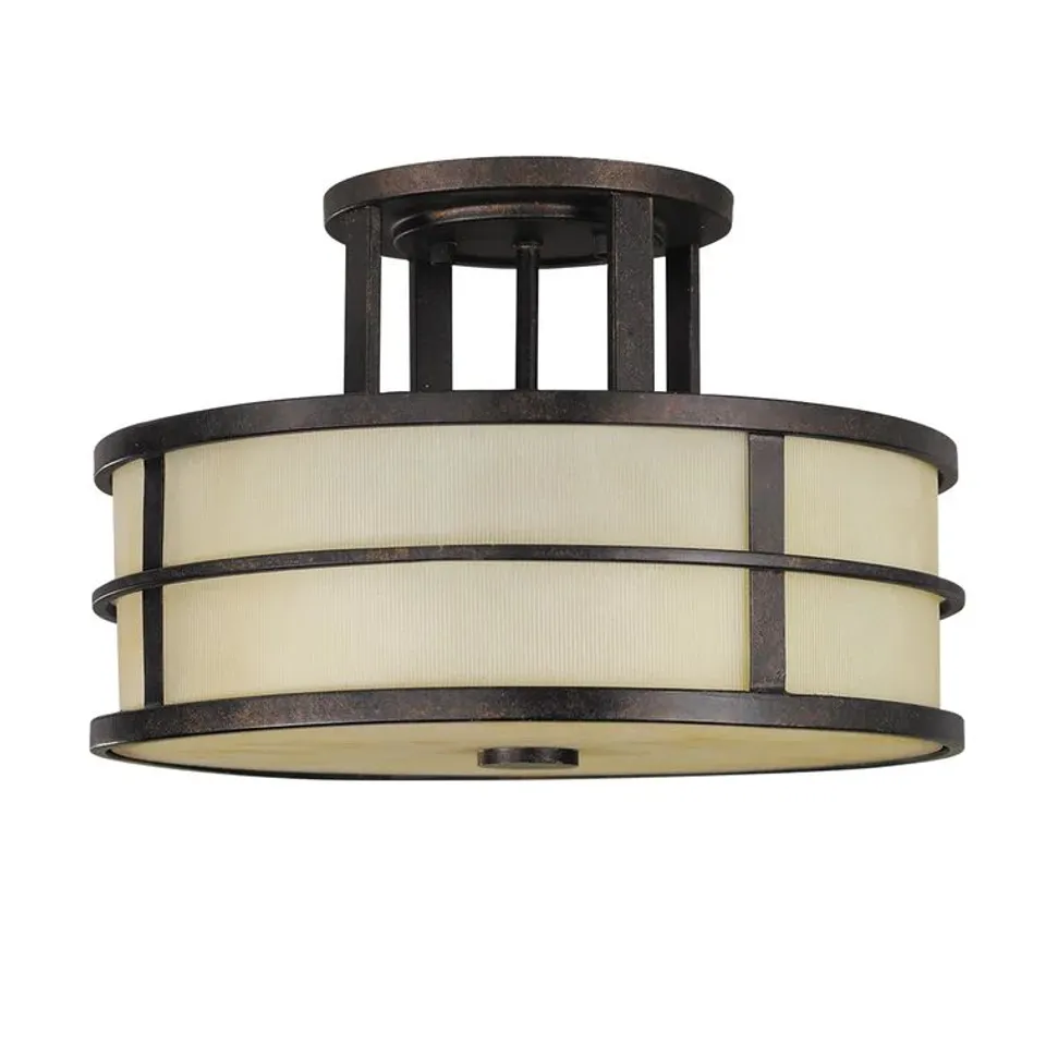BOXED BIRCHOVER GLASS SEMI FLUSH MOUNT (1 BOX)