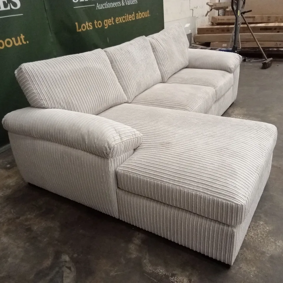 AMALFI STANDARD BACK FABRIC RIGHT HAND 3 SEATER CHAISE SOFA RRP £899