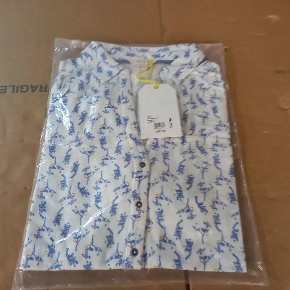 BAGGED WHITE STUFF ANNIE JERSEY SHIRT - UK 14