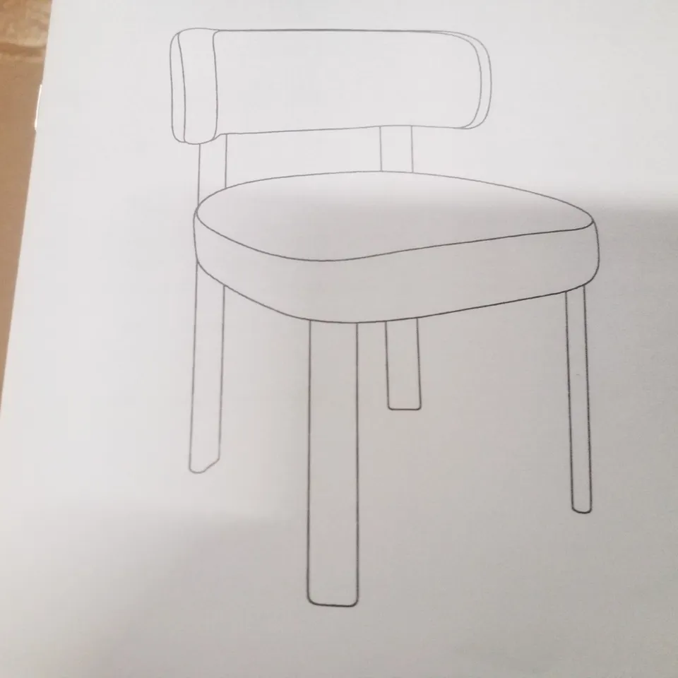 BOXED SET OF 2 GREEN FABRIC UPHOLSTERED DINING CHAIRS