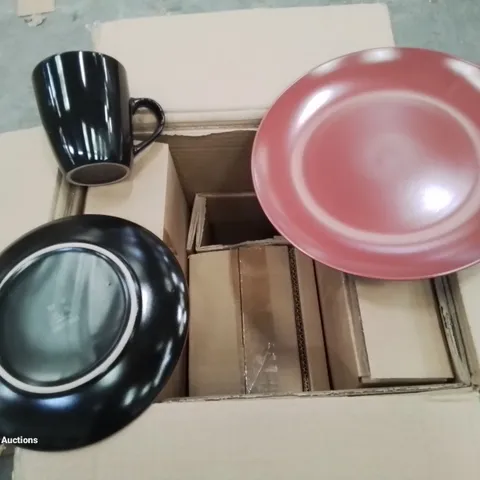 BOXED VANCASSO 16-PIECE TWO TONE DINNER SET