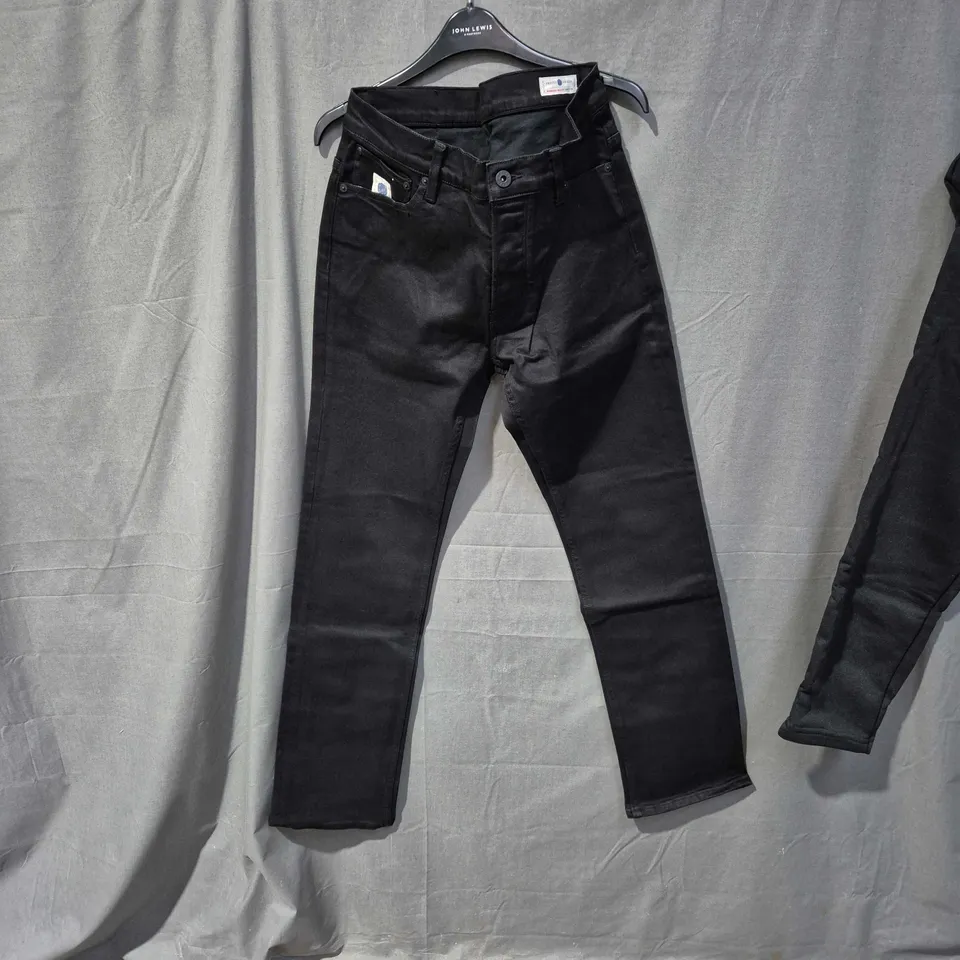 PRETTY GREEN BLACK DENIM JEANS, 30W X 32L – BURNAGE REGULAR FIT