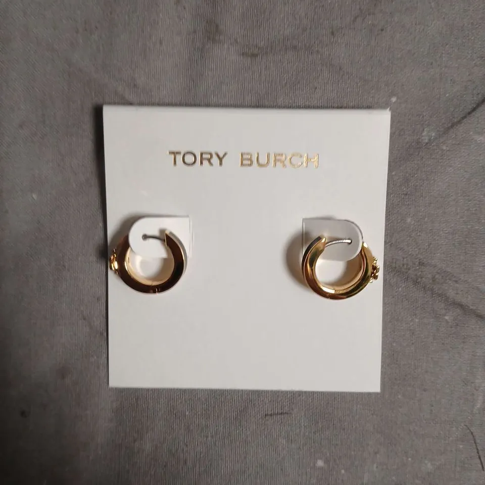 TORY BURCH GOLD-TONE HOOP EARRINGS