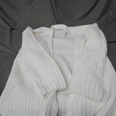 Hollister White Knit Cardigan – XL
