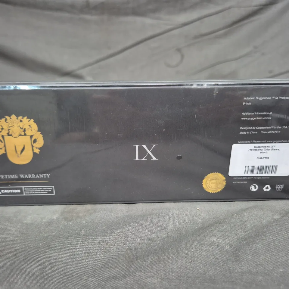 SEALED GUGGENHEIM IX PROFESSIONAL TAILOR SHEARS 9-INCH – BOXED