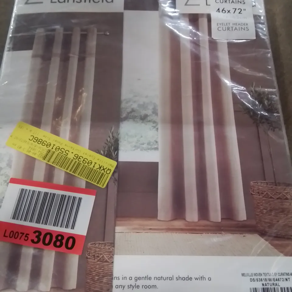 CATHERINE LANSFIELD EYELET CURTAINS 46X72INCH