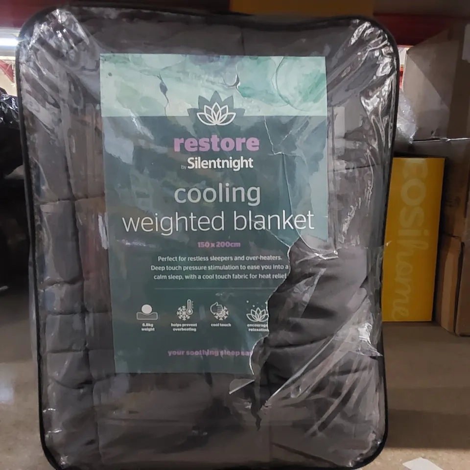 BAGGED SILENTNIGHT RESTORE COOLING WEIGHTED BLANKET- 6.8KG, 150 x 200cm